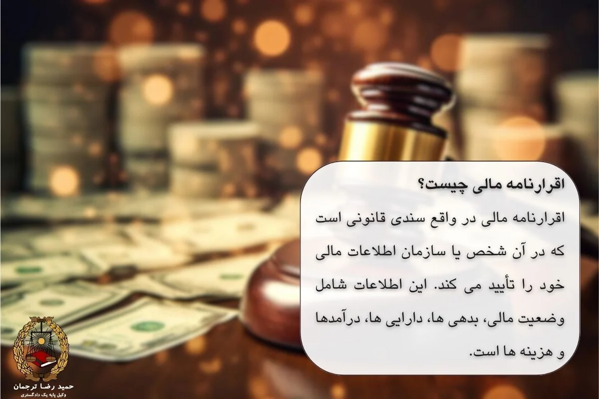 اقرارنامه مالی چیست